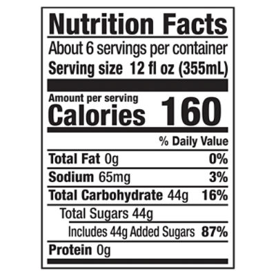 Sunkist Soda Nutrition Facts Label Nutrition Ftempo