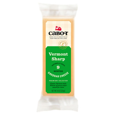 Cabot Vermont Sharp Yellow Cheddar Cheese, 8 oz ShopRite