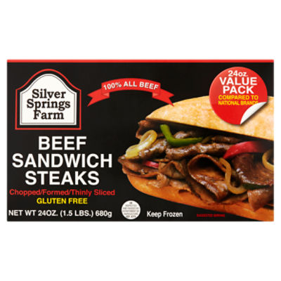 Silver Springs Farm Beef Sandwich Steaks Value Pack, 24 oz Price Rite