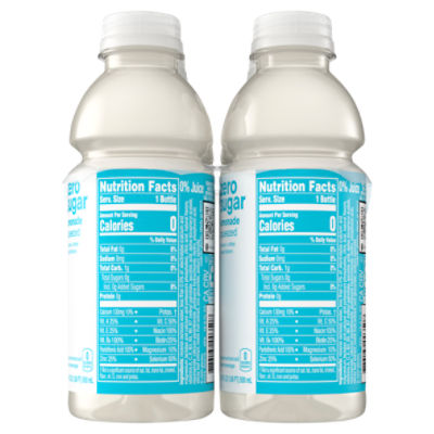 Vitamin Water Zero Nutrition Label