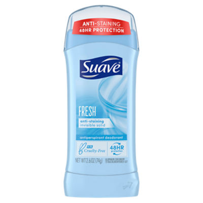 Suave Deodorant Fresh AntiStaining Antiperspirant Deodorant, 2.6 oz