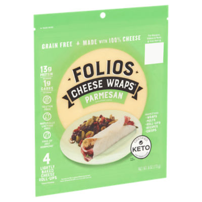 Folios Parmesan Cheese Wraps, 4 count, 6 oz