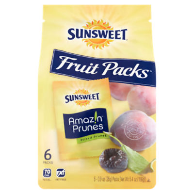 Sunsweet Amaz!n Pitted Prunes Fruit Packs, 0.9 oz, 6 count ShopRite