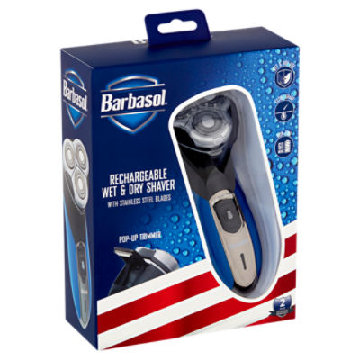 Barbasol Rechargeable Wet & Dry Shaver with Stainless Steel Blades