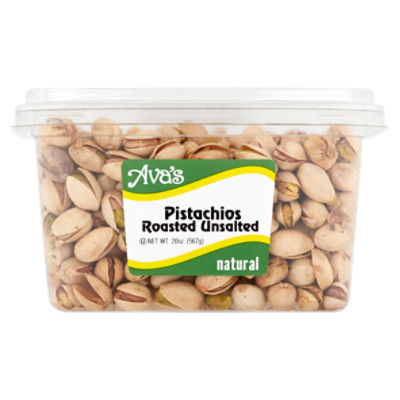 Ava's Natural Roasted Unsalted Pistachios, 20 oz ShopRite
