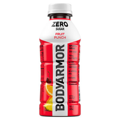 BodyArmor SuperDrink Fruit Punch Zero Sugar Sports Drink, 16 fl oz