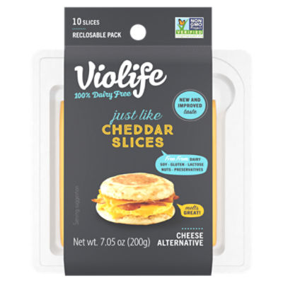 Violife Just Like Cheddar Slices DairyFree Vegan 7.05 oz ShopRite