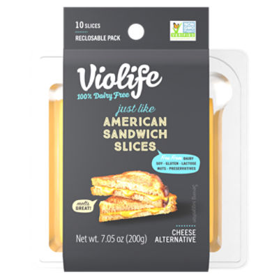 Violife Just Like American Sandwich Slices Cheese Alternative, 10 count