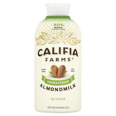 Califia Farms Unsweetened Almondmilk, 72 fl oz