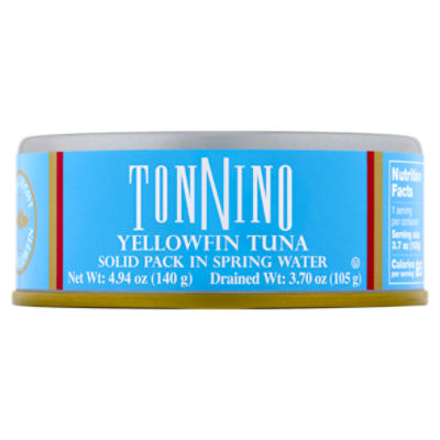 Tonnino Solid Pack Tuna in Spring Water, 4.94 oz