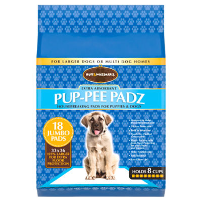 Ruff & Whiskerz PupPee Padz Extra Absorbant 5Ply Jumbo Pads, 18 count
