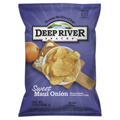 Deep River Snacks Sweet Maui Onion Flavored Kettle Cooked Potato Chips