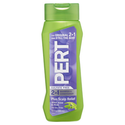 Pert 2 in 1 Shampoo & Conditioner Plus Scalp Relief with Aloe & Mint