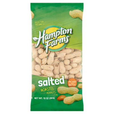 Hampton Farms Salted Roasted Peanuts, 10 oz ShopRite