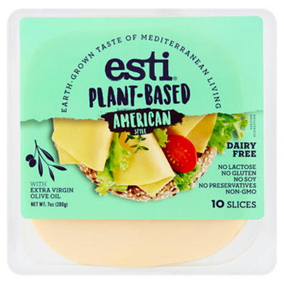 Esti PlantBased American Style Cheese Slices, 10 count, 7 oz