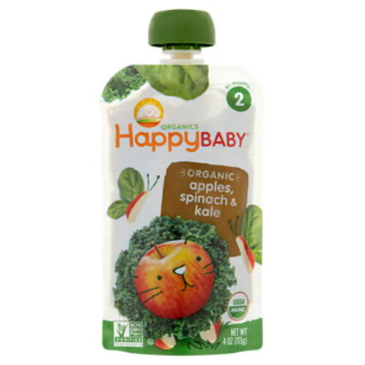 Happy Baby Organics Organic Apples, Spinach & Kale Stage 2 6+ Months