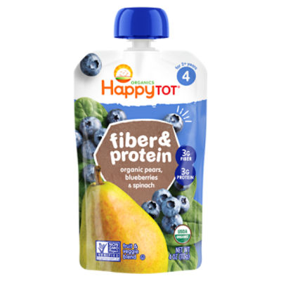 Happy Tot Organics Fiber & Protein Fruit & Veggie Blend Baby Food