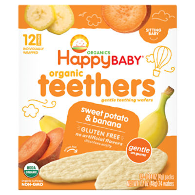 Happy Baby Organics Organic Teethers Sweet Potato & Banana Teething