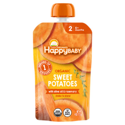 Happy Baby Organics Organic Sweet Potatoes Baby Food, Stage 2, 6