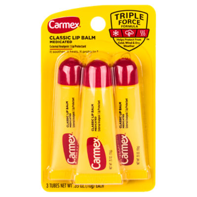 Carmex Classic Lip Balm 3pk