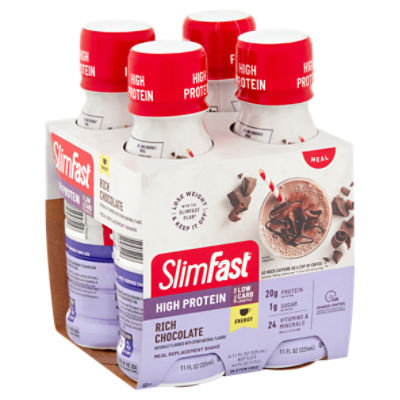 Slimfast Advanced Energy Rich Chocolate Meal Replacement Shake, 11 fl