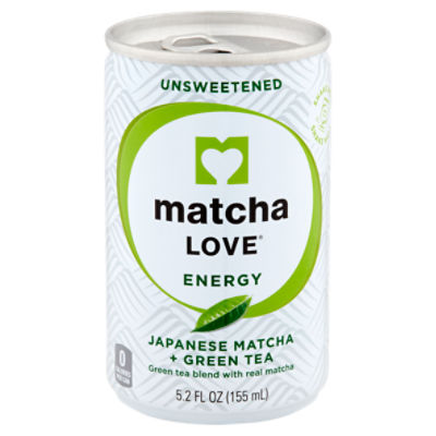 Matcha Love Energy Unsweetened Japanese Matcha + Green Tea, 5.2 fl oz