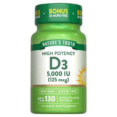 Nature's Truth High Potency Vitamin D3 5,000 IU (125 mcg)