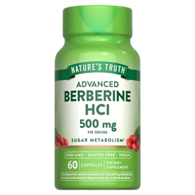 Nature's Truth Vitamins Advanced Berberine HCl Dietary Supplement, 500