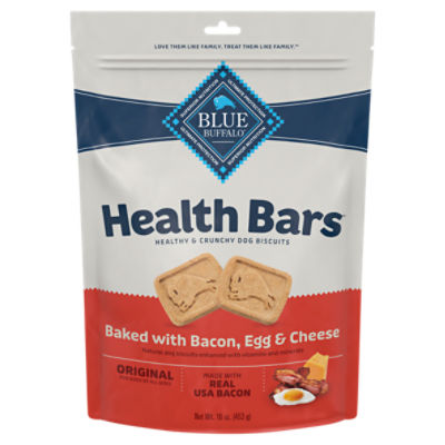 Blue Buffalo Health Bars Natural Crunchy Dog Treats Biscuits, Bacon