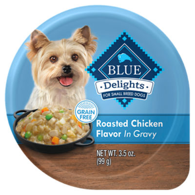 Blue Delights Roasted Chicken Flavor in Gravy Dog Food, For Small Breed