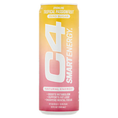 C4 Smart Energy Zero Sugar Tropical Passionfruit Sparkling Energy Drink