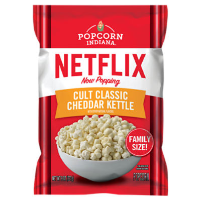 Popcorn Indiana Netflix Cult Classic Cheddar Kettle Popcorn Family Size