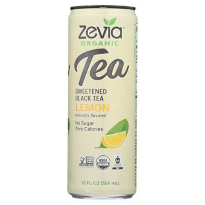 Zevia Organic Lemon Sweetened Black Tea, 12 fl oz ShopRite