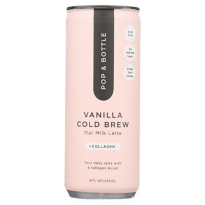 Pop & Bottle Vanilla Cold Brew Oat Milk Latte, 8 fl oz ShopRite
