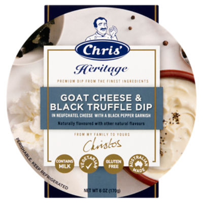 Chris Heritage Goat Cheese & Black Truffle Dip, 6 oz Fairway