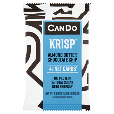 Cando Keto Krisp Almond Butter Chocolate Chip Protein Bar, 1.8 oz