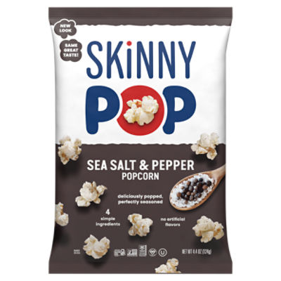 Skinny Pop Sea Salt & Pepper Popcorn, 4.4 oz Gourmet