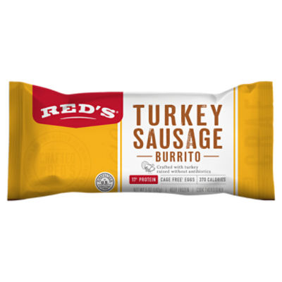 Red's Turkey Sausage Egg & Three Cheese Burrito, 5 oz