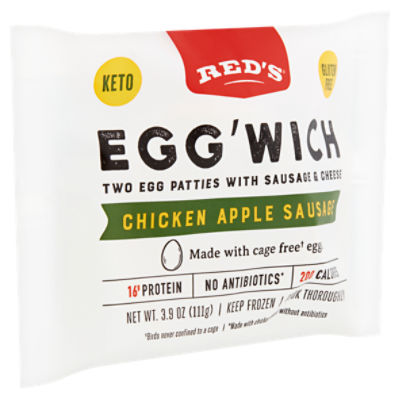Red's Keto Chicken Apple Sausage Egg'Wich, 3.9 oz