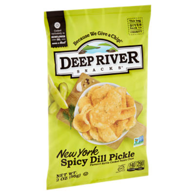 Deep River Snacks New York Spicy Dill Pickle Flavored Kettle Cooked