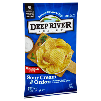 Deep River Snacks Krinkle Cut Sour Cream & Onion Flavored Kettle Cooked