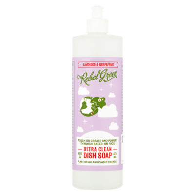 Rebel Green Lavender & Grapefruit Ultra Clean Dish Soap, 16 fl oz Fairway