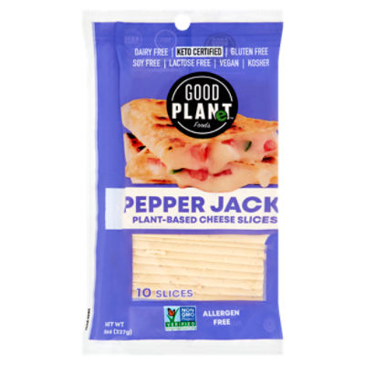Good Foods Pepper Jack PlantBased Cheese Slices, 10 count, 8 oz