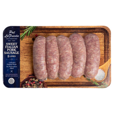 Pat Lafrieda Sweet Italian Pork Sausage, 5 count, 20 oz