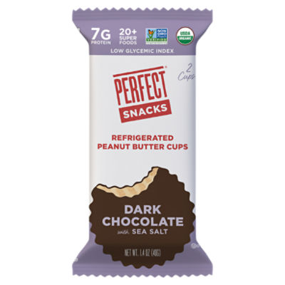 Perfect Snacks Refrigerated Dark Chocolate with Sea Salt, Peanut Butter