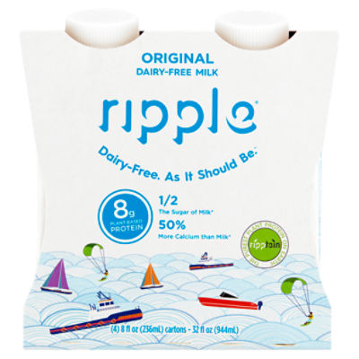 Ripple Original DairyFree Milk, 8 fl oz, 4 count ShopRite