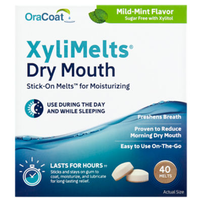 OraCoat XyliMelts Dry Mouth MildMint Flavor Melts, 40 count