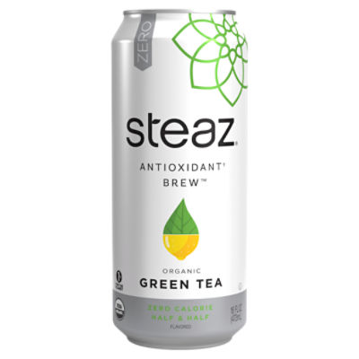Steaz Antioxidant Brew Zero Calorie Half & Half Flavored Organic Green