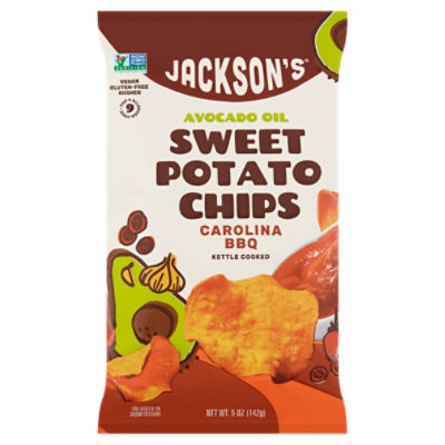 Jackson's Avocado Oil Carolina BBQ Kettle Cooked Sweet Potato Chips, 5
