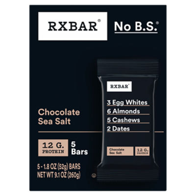 Rxbar Chocolate Sea Salt Protein Bar, 1.83 oz, 5 count